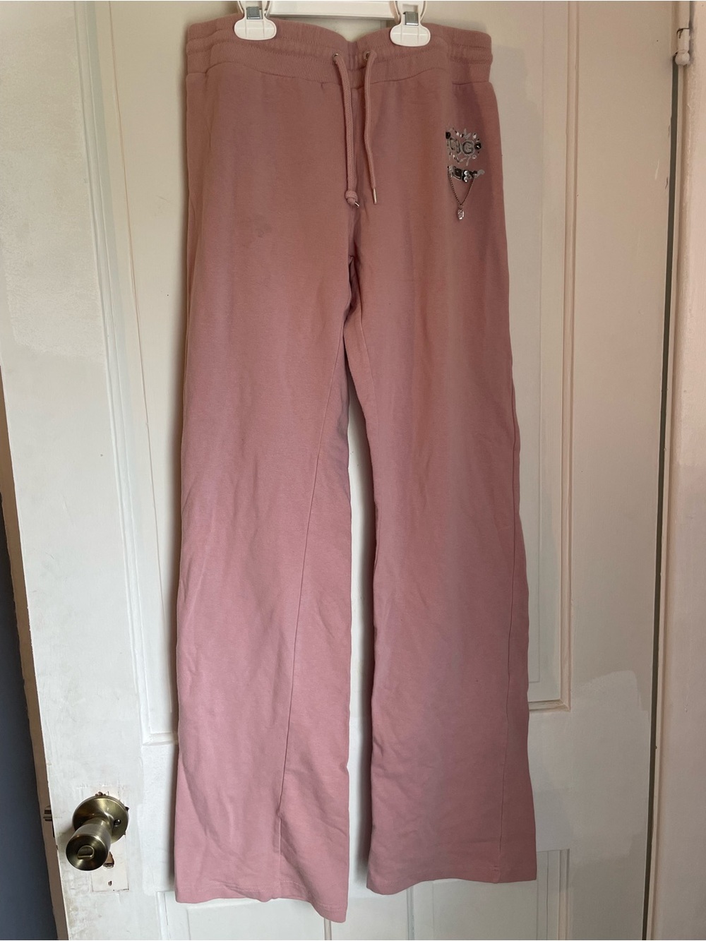 BCBGMaxAzria Dusty Rose Knit Drawstring Sweatpants Size M